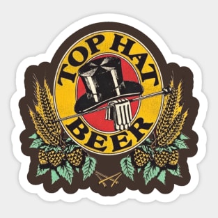 Top Hat Beer Retro Defunct Breweriana Sticker